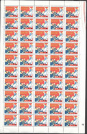 Denmark; Christmas Seals. Full Sheet 1949   MNH** - Full Sheets & Multiples