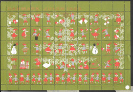Denmark; Christmas Seals. Full Sheet 1963   MNH** - Feuilles Complètes Et Multiples