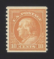 US #497 1916-22 Orange Yellow Unwmk Perf 10 Vert Mint OG LH F-VF Scv $19 - Unused Stamps