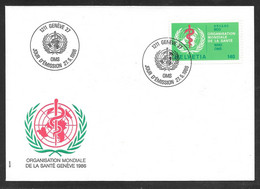 Switzerland / United Nations Geneva - 1986 WHO / ONU 140c Definitive FDC - Storia Postale