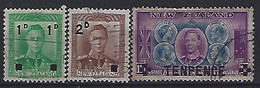 New Zealand 1941-44 Provisionals (o) SG.628-629, 662 - Otros & Sin Clasificación