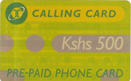 @+ Kenya - Green PP Phonecard Telkom 500 Kshs - 07/08/2002 - Ref : KE-TKE-REM-0014 - Kenia