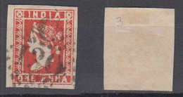 India 1854 Mi# 5 Used 1 ANNA C / 130 COCHIN Postmark Very Nice Margins - 1854 East India Company Administration