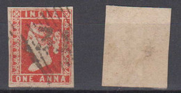 India 1854 Mi# 5 Used 1 ANNA Nice Postmark Good Margins - 1854 Britse Indische Compagnie