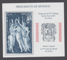 Monaco -Timbres Neufs ** - Peintre Botticelli "Le Printemps" - Bloc 77 - Luxe - Unclassified