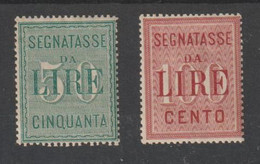 REGNO:  1884  TASSE  -  S. CPL. 2  VAL. L. -  SASS. 15/16 - Taxe