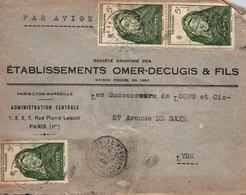 ENVELOPPE OMER DECUGIS & FILS- DEPART CONAKRY / GUINEE FRANCAISE 1949 - Briefe U. Dokumente