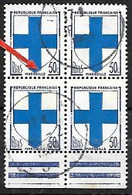 Variété, Point Sur Le I De Marseille, Dans Un Bloc De 4 Du 50c Blason De Marseille - Used Stamps