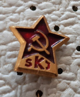 Communist Party Of Yugoslavia Hammer Sickle Slovenia Ex Yugoslavia Vintage Pin - Associazioni
