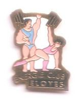 SP154 Pin's Club Energie Eloyes Vosges Gymnastique Gym Haltérophilie Culturisme Pin'up Fille  Achat Immédiat - Halterofilia