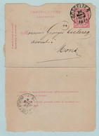 Kaartbrief, Carte Lettre De Gosselies Naar Mons (station) Entier 46 - Letter Covers