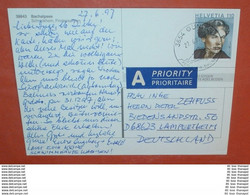 SCHWEIZ 1582 Cept Kunst -- Gunten 27.06.1997 AK: Bachalpsee Schreckhorn Finsteraarhorn -- Brief Postcard (2 Foto)(60564) - Covers & Documents