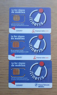 LOT 3 CARTES GSM SIM ITINERIS FRANCE TELECOM T.B.E !!! - Other & Unclassified