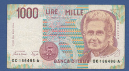 ITALY - P.114aX – 1.000 LIRE 1990 -  Circolata - Sostitutiva XC - 1000 Lire