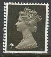 GB 1968 Machin 4 D OCP/PVA 2 B Sepia U/M VARIETY: One Broad Band (S.G. 731Eav) - Machins