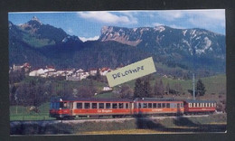 Be 4/4 Au Train   " La Gruyère " N° 587 Montbovon -Palézieux Sur La Ligne Bulle- Montbovon Fin Années 90 - Reproduction - Palézieux