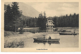 LENZERHEIDSEE: Ruderboote Mit Inselchaelt ~1910 - Lantsch/Lenz