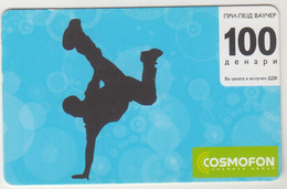 NORTH MACEDONIA - Dancing Boy ,Cosmofon - Refill Card 100 ден, Exp.Date 20/03/2011, Used - Macedonia Del Norte