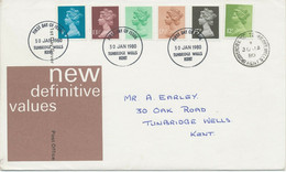 GB 1980 Machin FDC TUNBRIDGE WELLS / KENT + GROSVENOR WOOD.TUNBRIDGE WELLS / KENT - Machins