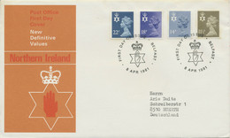 GB 1981 Northern Ireland Machin 11 1/2 P, 14 P, 18 P + 22 P Superb FDC - Machins