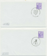 GB 1982, Scotland Machin 15 1/2 P On 2 Different Superb FDCs - Série 'Machin'