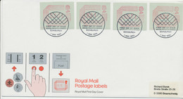 GB 1984, Royal Mail FRAMA Postage Labels 1/2 P - 2 P On Superb FDC To Germany - 1981-1990 Dezimalausgaben