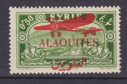 Lattiquie 1929 Mi. 59  0.50 Piastre Syria Overprinted W. 'ALAOUITES' & Red Aeroplane MH* - Unused Stamps