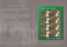 POLAND 2007 Souvenir Booklet / Polish Arabian Horses, Studs Champions, Animals, Exellent Racers / Full Sheet MNH**FV - Volledige Vellen