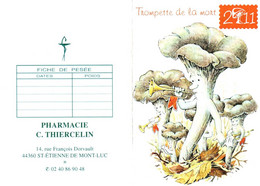 6800 Petit Calendrier Poche 2011  Pharmacie THIERCELIN 44 Saint ETIENNE  MONT LUC AMANITE CHAMPIGNON - Small : 2001-...