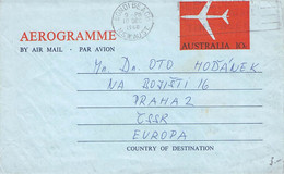 AUSTRALIA - AEROGRAMME 1968 BONDI BEACH > PRAHA/CZ /QD16 - Aérogrammes