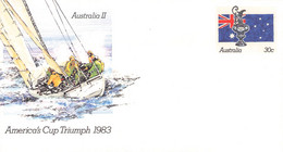 AUSTRALIA - Stationary ENVELOPE 30c AMERICA#S CUP TRIUMPH 1983 Unc /QD39 - Postal Stationery