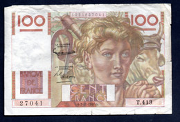 Banconota Francia 100 Francs 2-11-1951 (circolata) - 100 F 1945-1954 ''Jeune Paysan''