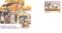 AUSTRALIA - Stationary ENVELOPE 37c STOCKMAN'S HALL 1988 Unc /QD46 - Enteros Postales