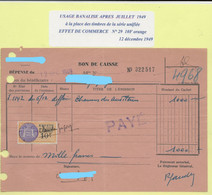 TIMBRES FISCAUX DE MONACO Effetde Commerce  N°26  10F Orange Usage Banalisé En 1949 - Revenue