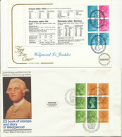 GB 1975/81 Machin Decimal Coils (3) And Booklet Panes (10) On 13 Different FDC Cat. Collecting BFDC 2005 Already GBP 220 - Booklets