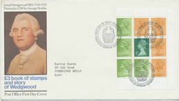 GB 1980 Wedgwood Multi-Value-Pane On Very Fine Ill. FDC - Booklets
