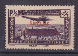 Alexandrette 1938 Mi. 13    ½ Pia Syria APoste Arienne Flugpost Overprinted 'Sandjak D'Alexandrette', MH* - Unused Stamps