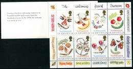 GUERNSEY 1995  MNH  - " THE WELCOME FACE Of G / TOURISME: CRUSTACES, FLEURS, LEGUMES, PAPILLONS" - 1 CARNET / BOOKLET - Guernsey
