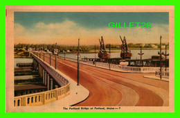 PORTLAND, ME - THE PORTLAND BRIDGE - DEXTER PRESS - ANIMATED WITH CRANES - - Portland