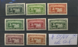 REP. LIBAN.  Avions 57/64 *  Paris 1937.  Cote 50,- € - Poste Aérienne