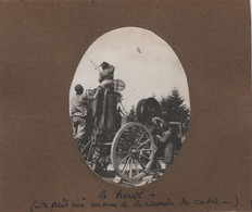 Photo Originale Militaria 133ème RI Aérostation WWI SAINT DIE Vosges Ballon Captif Sphérique Herbaville Treuil Le CHIPAL - Guerre, Militaire