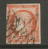 Timbre France  Cérés  Oblitere  N 5 Orange - 1849-1850 Cérès