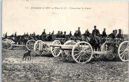 Militaire  - ECOLES A FEU - Pièce De 75 - Disposition De Départ - Militaire  * - Ausrüstung