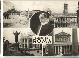 CPSM. Vatican , Saluti Da Roma , S.S. Pio XII Ed. 1956 - Vatican