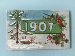 1907 — Bonne Année — Carte Gaufrée - Año Nuevo