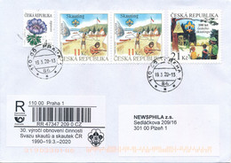 Czech Rep. / Comm. R-label (2020/12) Praha 1: Renewal Of Activities Of The Union Scouts Czech Republic 1990-2020 (X0639) - Storia Postale