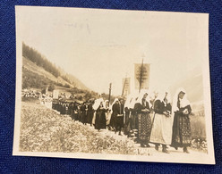 LÖTSCHENTAL PROZESSION SEGENSONTAG (Valais / Wallis) Presse-Foto ~1925 (Schweiz Photo C.p Religion AK - Sion