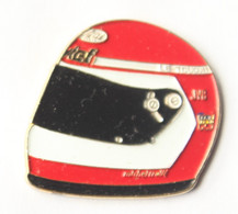 Pin's Casque Rouge MICHEL TROLLE - Ancien Pilote Formule RENAULT Et Formule 3000 - Sponsors VSD Et JVC - J922 - Renault