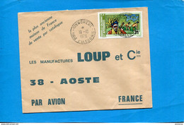 MARCOPHILIE-NLLE CALEDONIE-Lettre +Thematic Cad 1975-NIENCHENE-stamps N°A164-"le Pilou" - Lettres & Documents