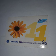 Cambodia-(KH-CAS-REF-0004a)-E.card11-sunflower-(32)-(012-677-270-4781)-(31/12/2006)-($5)-used Card+1card Prepiad - Kambodscha